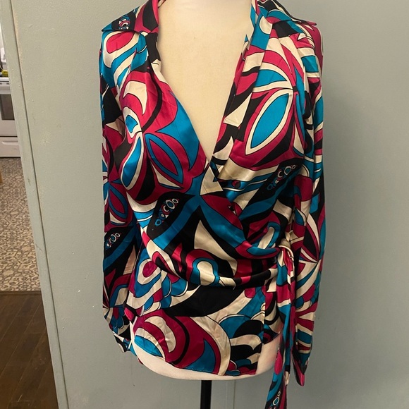 Lafayette 148 Silk wrap blouse - Picture 8 of 9